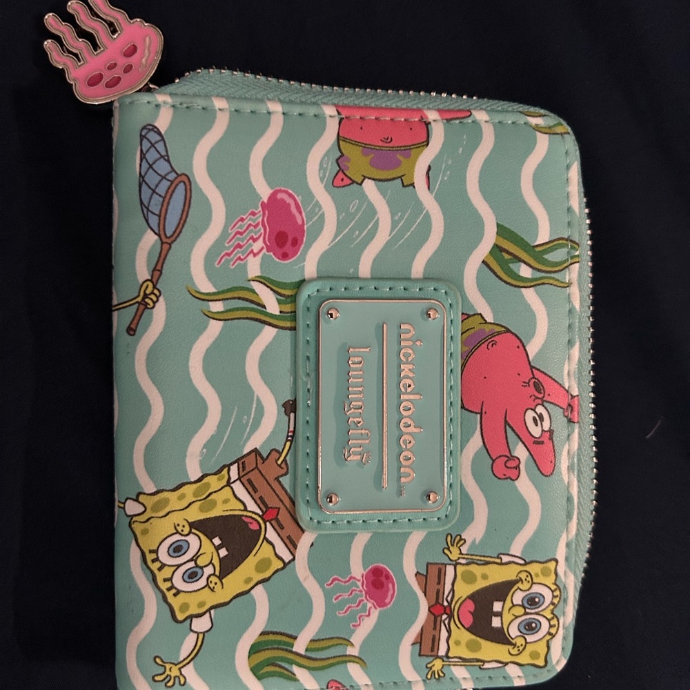 Nickelodeon Loungefly Teal SpongeBob and Patrick Wallet
